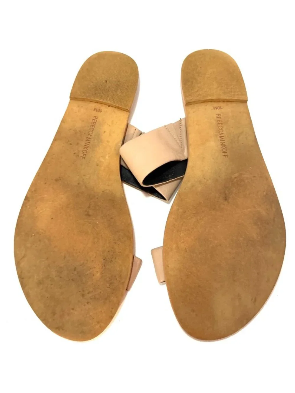 Rebecca Minkoff Tan Leather Slide‎ Sandals Size 10M